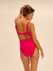 Bikini-Slip mit hohem Bund. - Lippenstift