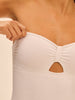 Bügelloser Bandeau-Badeanzug - Weiß
