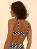 Bandeau-Bikini-Top mit Bügeln. - Segel-Print