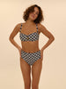 Bandeau-Bikini-Top mit Bügeln. - Segel-Print