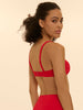 Bandeau-Bikini-Top mit Bügeln. - Scharlachrot