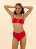 Bandeau-Bikini-Top mit Bügeln. - Scharlachrot