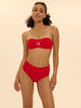 Bandeau-Bikini-Top mit Bügeln. - Scharlachrot