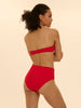 Bandeau-Bikini-Top mit Bügeln. - Scharlachrot