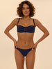 Bandeau-Bikini-Top mit Bügeln. - Marineblau
