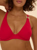 Triangel-Bikini mit bügelosem halt- Scharlachrot