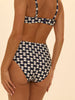 Bikini-Slip mit hohem Bund. - Segel-Print