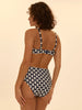 Bikini-Slip mit hohem Bund. - Segel-Print