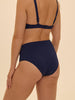 Bikini-Slip mit hohem Bund. - Marineblau