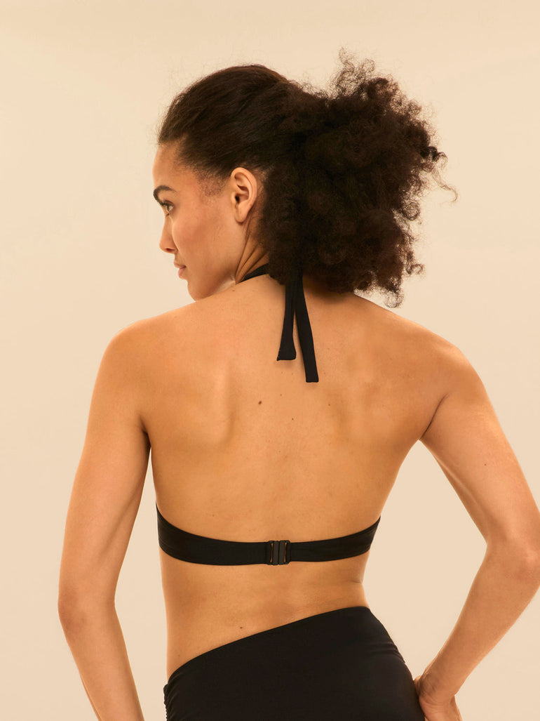 Push-up-Bikini-Oberteil - Schwarz
