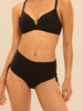 Bikini-Slip mit hohem Bund. - Schwarz
