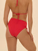 Bikini-Slip mit hohem Bund. - Flamingo