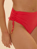 Bikini-Slip mit hohem Bund. - Flamingo