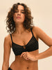 Weicher Triangel-BH mit Softcup - Schwarz