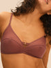 Weicher Triangel-BH mit Softcup - Maulbeere
