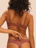 Weicher Triangel-BH mit Softcup - Maulbeere
