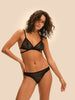 Weicher Triangel-BH mit Softcup - Schwarz