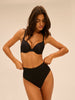 Shaping-Tanga mit hohem Bund - Schwarz