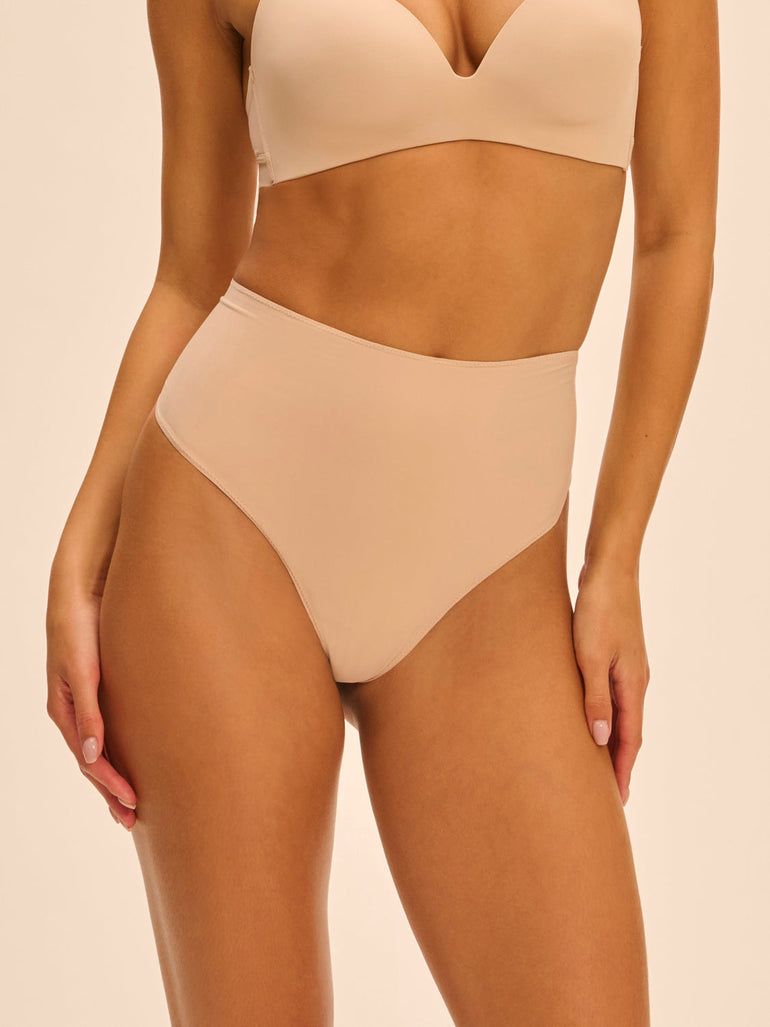 Shaping-Tanga mit hohem Bund - Rosige Haut