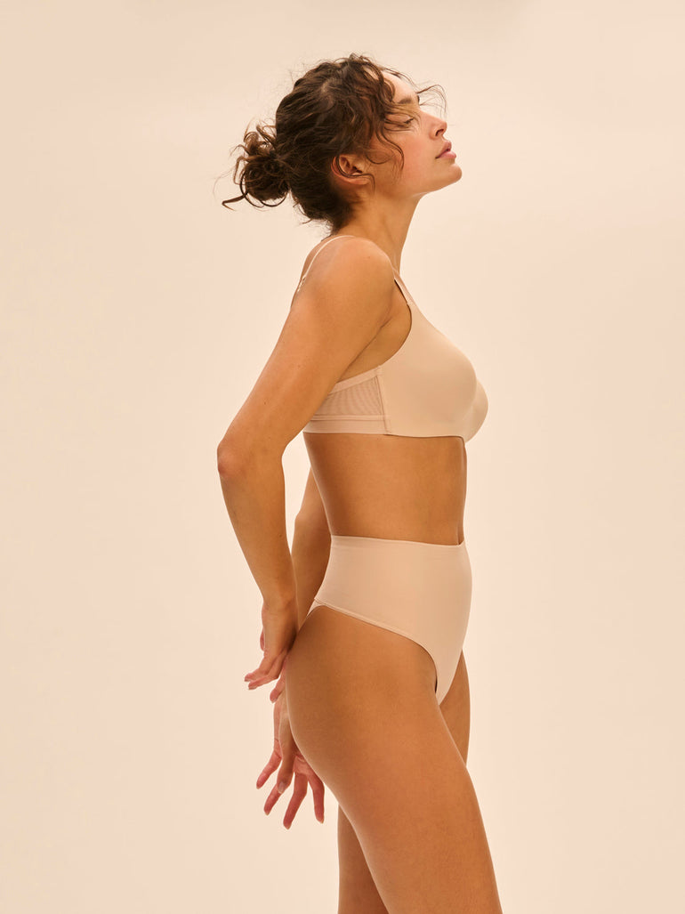 Shaping-Tanga mit hohem Bund - Rosige Haut