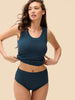High-Waist-Slip. - Petrolblau
