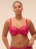 Full-Cup-BH mit eckigem Ausschnitt - Cranberry