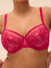 Full-Cup-BH mit eckigem Ausschnitt - Cranberry