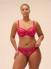 Full-Cup-BH mit eckigem Ausschnitt - Cranberry