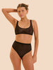 Weicher Triangel-BH mit Softcup - Schwarz