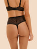 Shaping-Tanga mit hohem Bund - Schwarz