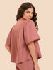 Hemdblusebluse - Smokey-Rosa