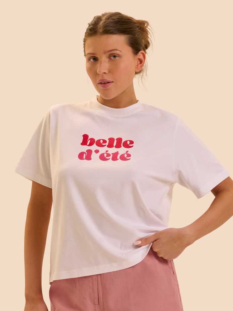 Kurzarm-T-Shirt - Weiß