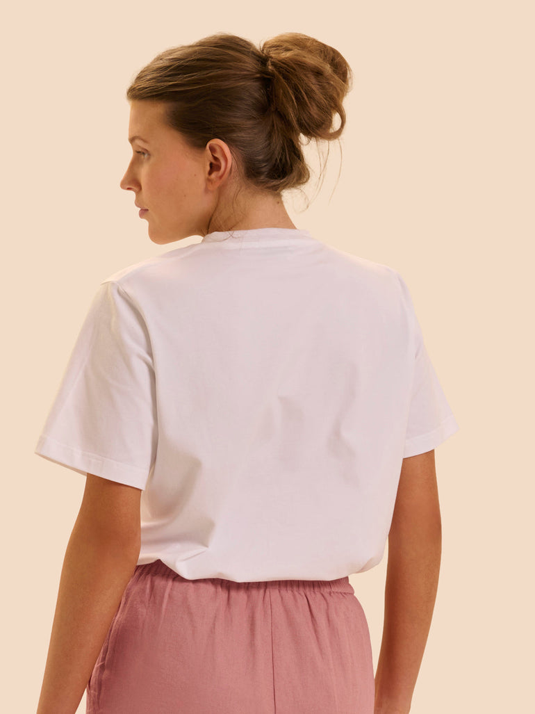 Kurzarm-T-Shirt - Weiß
