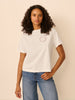Oversize-T-Shirt mit Stickerei - Weiß