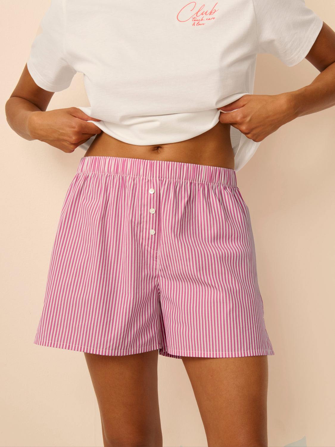 Schlafshorts in limitierter Edition für Pink October – Neonpink