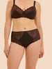 Taillen-Slip mit hohem Bund - Kakao