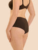 Taillen-Slip mit hohem Bund - Kakao
