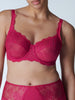 Full-Cup-BH mit eckigem Ausschnitt - Cranberry
