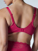 Full-Cup-BH mit eckigem Ausschnitt - Cranberry