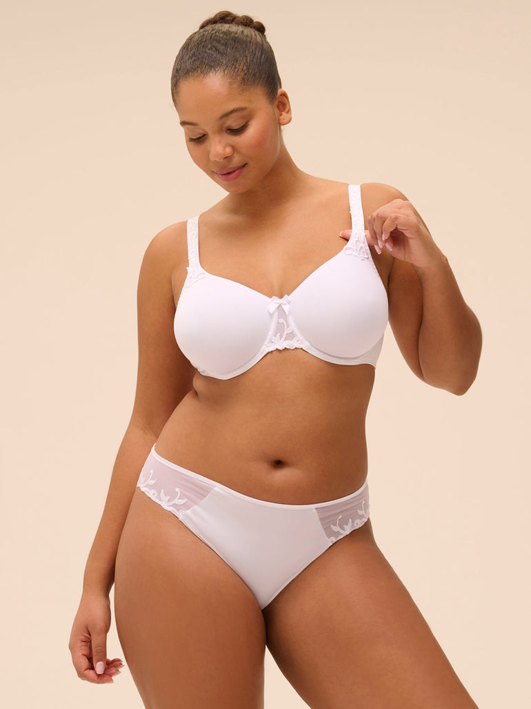 Bikini-Slip aus Baumwolle - Weiß