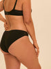 Bikini-Slip aus Baumwolle - Schwarz