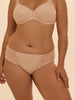 Bikini-Slip aus Baumwolle - Rosé-Nude