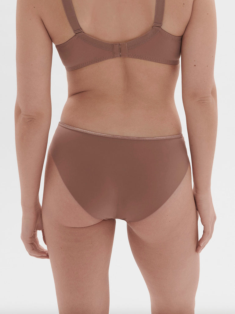 Bikini-Slip aus Baumwolle - Amaretto