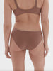 Bikini-Slip aus Baumwolle - Amaretto