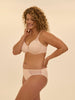 Bikini-Slip aus Baumwolle - Sandbeige