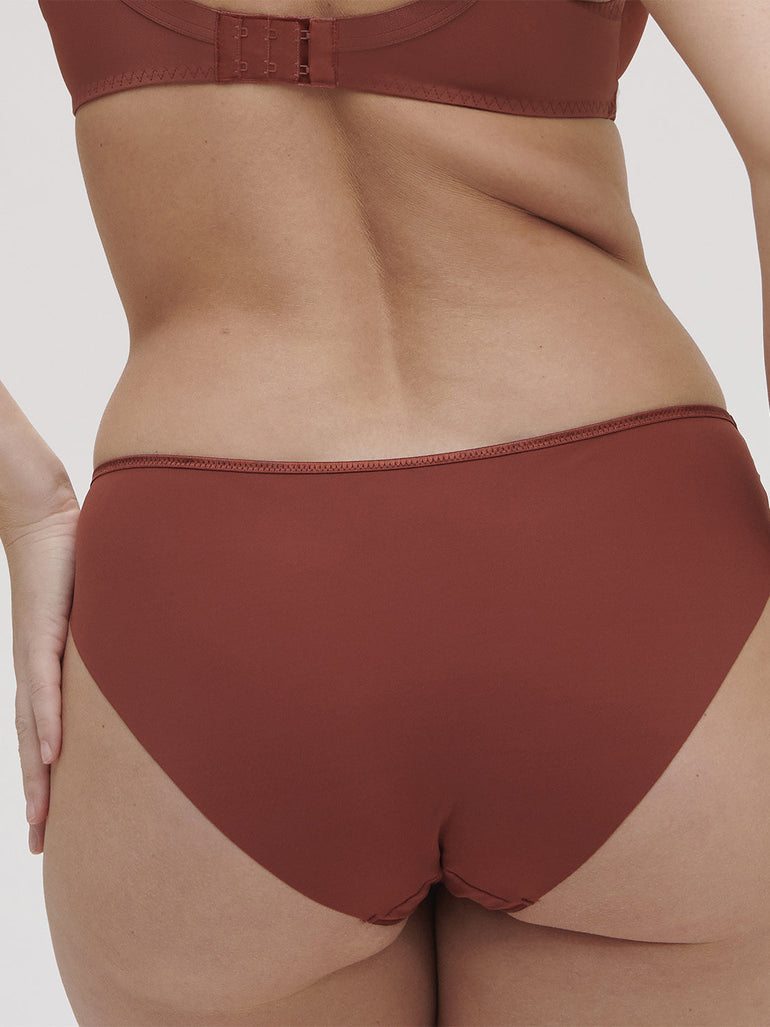 Bikini-Slip aus Baumwolle - Canyon-Braun