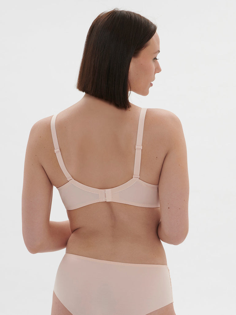 Bügel-BH mit tiefem Ausschnitt - Rosa-Nude