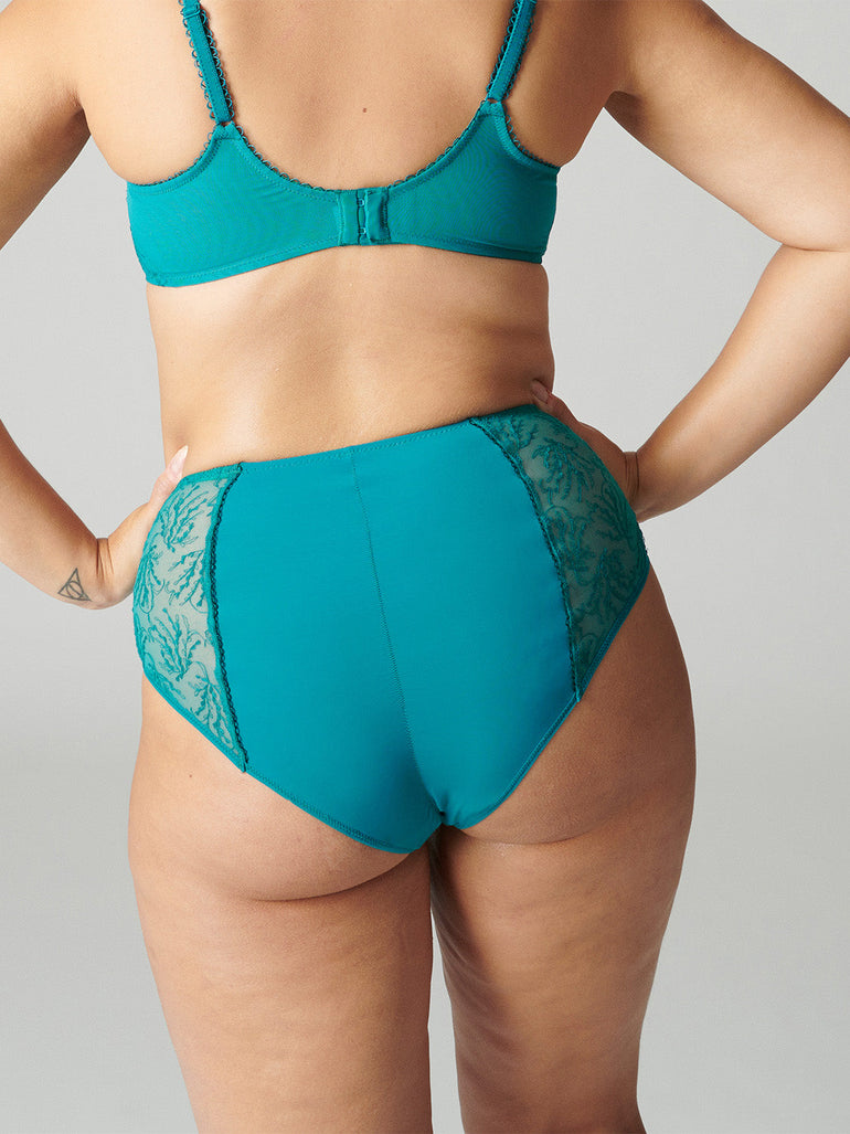 High-Waist-Slip. - Smaragdgrün