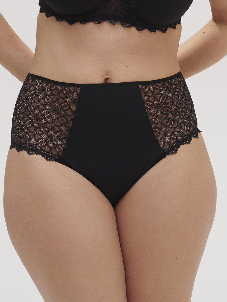 High-Waist-Slip. - Schwarz