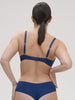 Bügelloser Triangel-BH - Poseidonblau